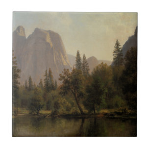 Cathedral Rocks, Yosemite Valley Albert Bierstadt Tile