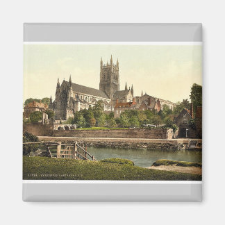 Cathedral, S. W., Worcester, England rare Photochr Magnet