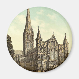 Cathedral, Salisbury, England rare Photochrom Magnet
