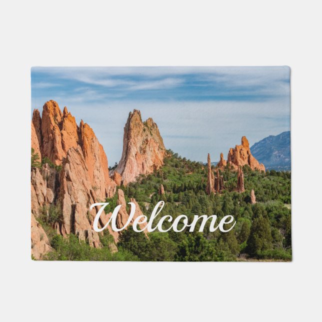 Cathedral Spires Formations Colorado Doormat (Front)