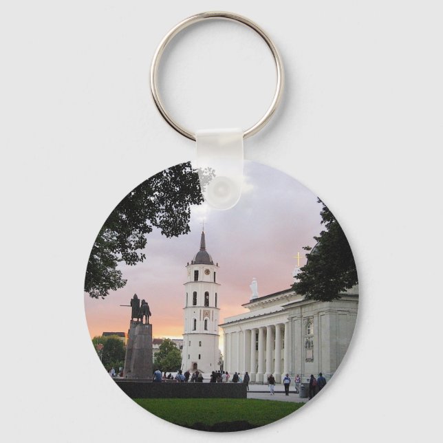 Cathedral Square in Vilnius, LITHUANIA --- Key Ring (Front)