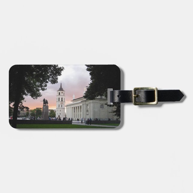 Cathedral Square in Vilnius, LITHUANIA --- Luggage Tag (Front Horizontal)