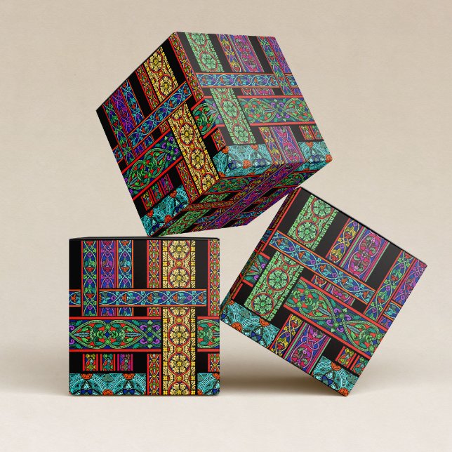 Cathedral Stained Glass Square Favour Box (Creator Uploaded)