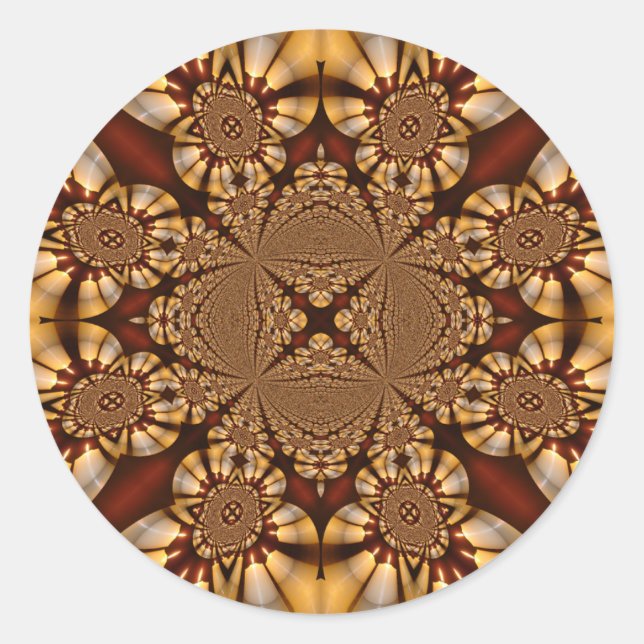 Cathedral Stained Glass Windows White Candles Classic Round Sticker (Front)