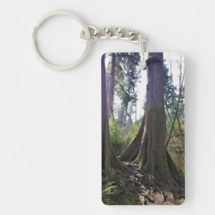 Cathedral Tree, Astoria, Oregon Key Ring