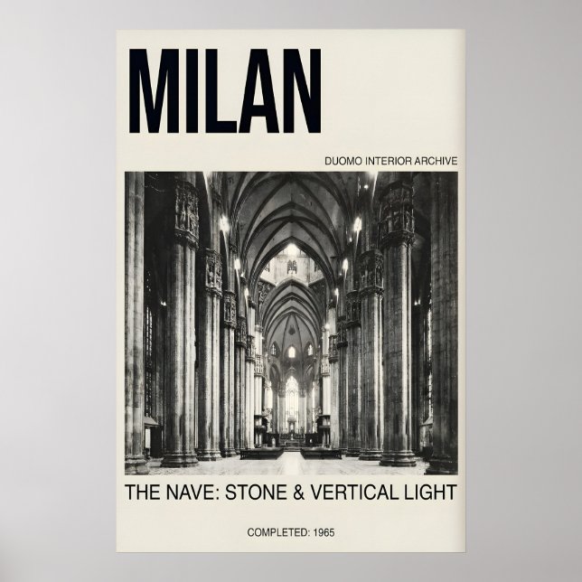 Cathedral Wall Art Milan Duomo Interior (Front)