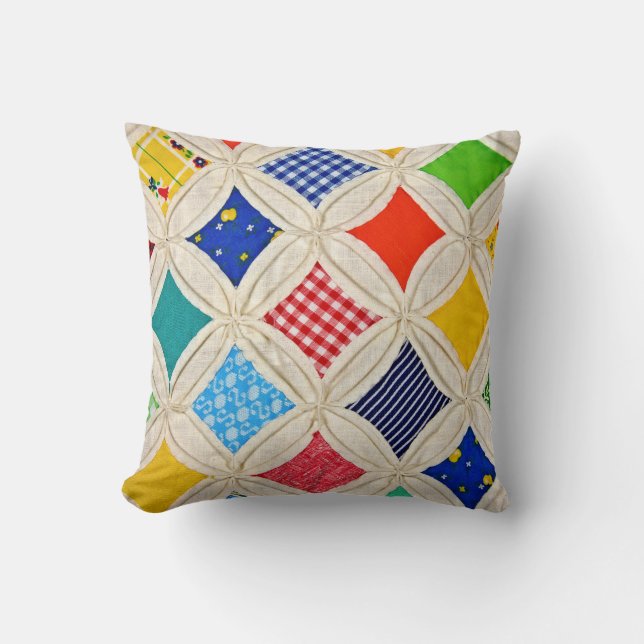 Cathedral Window Quilt Design Cushion (Front)