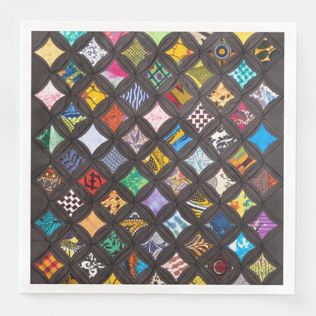 Cathedral window quilt napkin (Front)