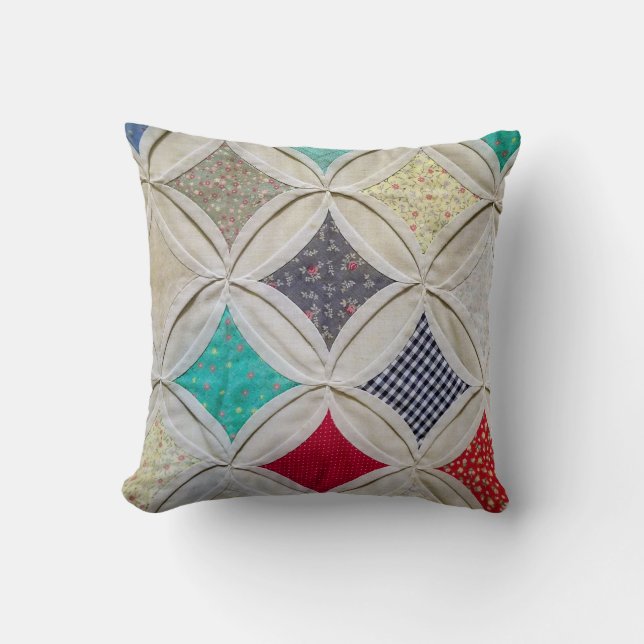 Cathedral Window Quilt pattern Cushion (Front)