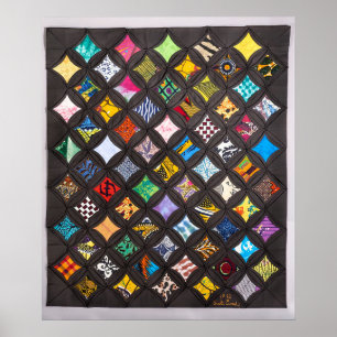 Cathedral Window Quilt Poster