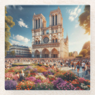 Cathédrale Notre-Dame de Paris Glass Coaster
