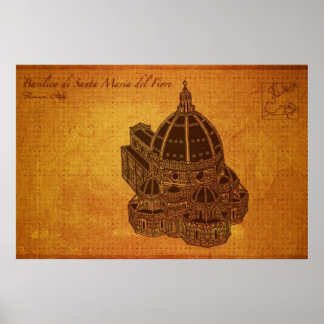 Cathedrals: Basilica di Santa Maria del Fiore Poster (Front)
