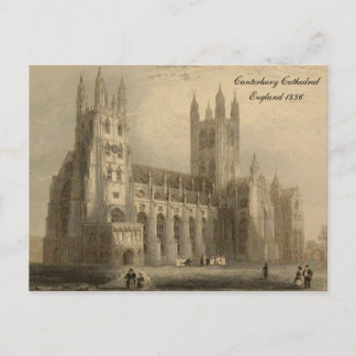 Cathedrals of England Series: Canterbury 1836 Postcard