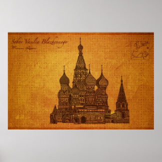 Cathedrals: Sobor Vasilia Blazhennogo, Moscow Poster