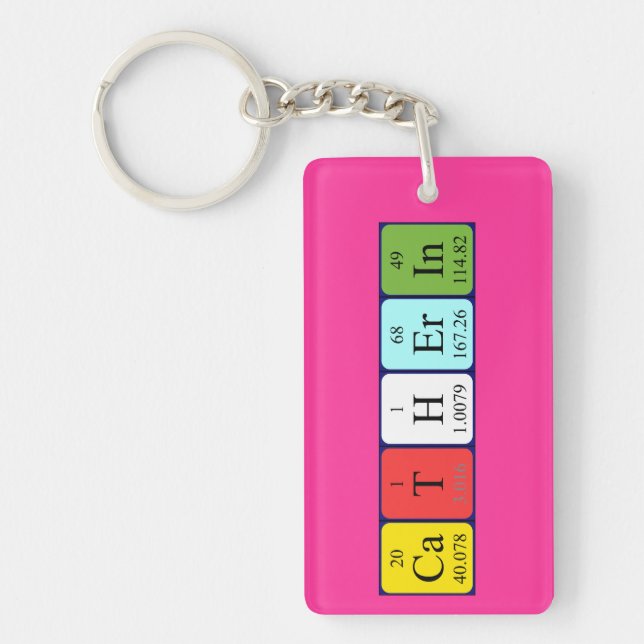 Catherin periodic table name keyring (Front)