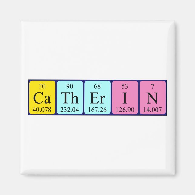 Catherin periodic table name magnet (Front)