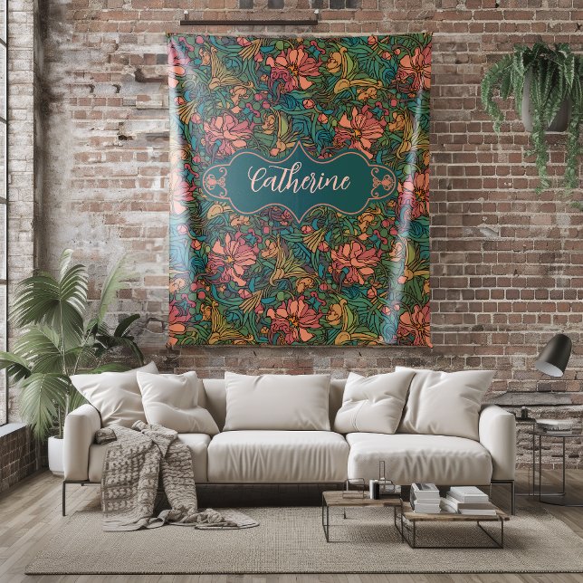 Catherine Art Nouveau Fleece Blanket (Creator Uploaded)