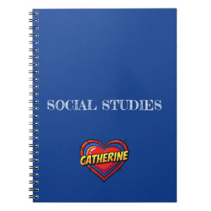 Catherine Heart Blue Notebook
