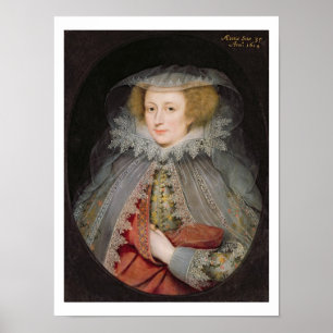 Catherine Killigrew, Lady Jermyn, 1614 (oil on pan Poster