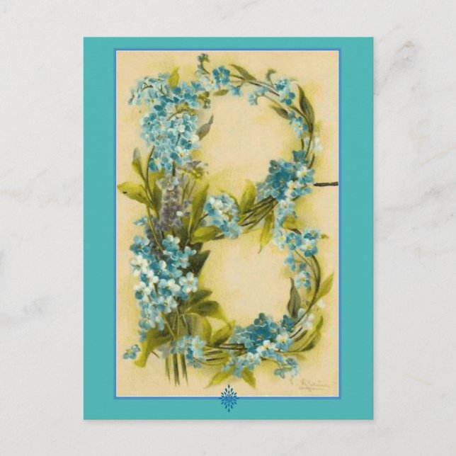 Catherine Klein Flower Alphabet Letter B Postcard (Front)