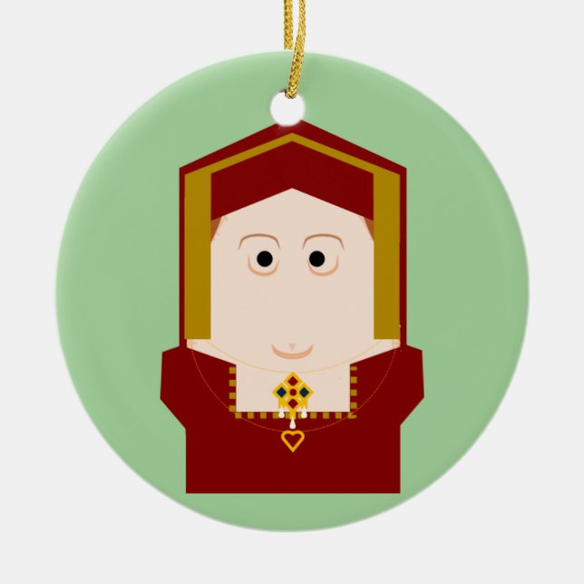 Catherine of Aragon Ceramic Tree Decoration (Front)