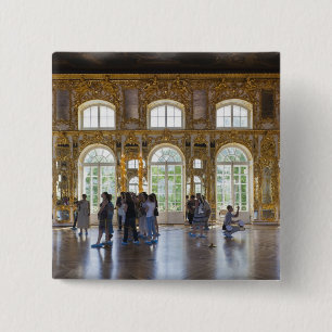 Catherine Palace, detail of the Great Hall 15 Cm Square Badge