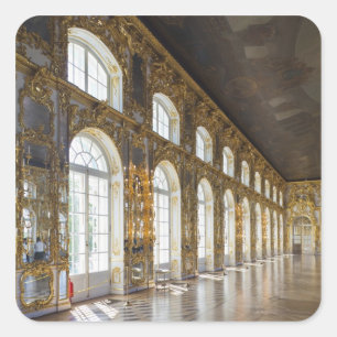 Catherine Palace, detail of the Great Hall Square Sticker