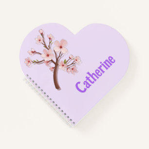 Catherine Sakura Blossom Branch Heart Notebook