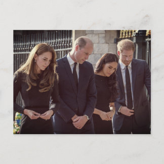 Catherine William Harry Meghan Windsor Castle 2022 Postcard