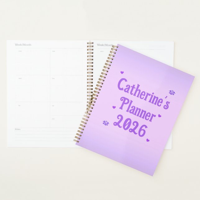 Catherine's Pink Lavender Planner 2026 (Display)