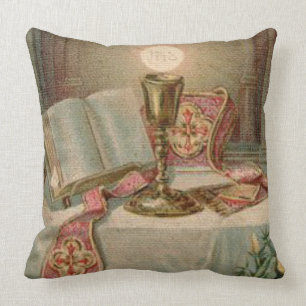 Catholic Altar Chalice Missal Eucharist Priest Cushion