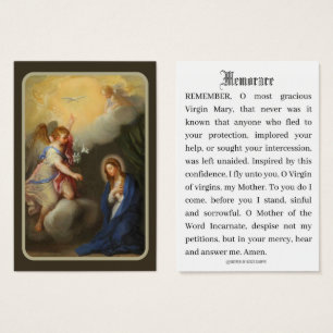 Catholic Annunciation of Mary Memorare Prayer