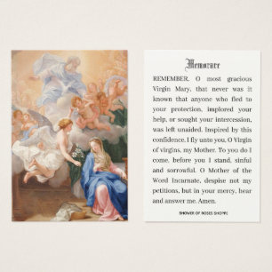 Catholic Annunciation of Mary Memorare Prayer