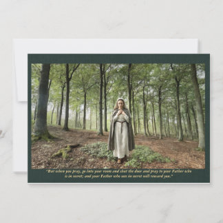 Catholic Art Holy Card | Alena in the Forest