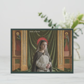 Catholic Art Holy Card | Saint Alena of Brussels