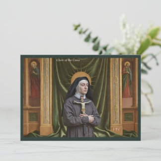 Catholic Art Holy Card | Saint Clare of Montefalco