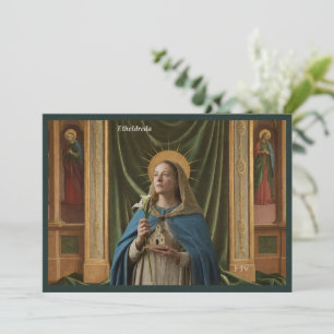 Catholic Art Holy Card   Saint Etheldreda