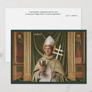 Catholic Art Holy Card Saint Norbert