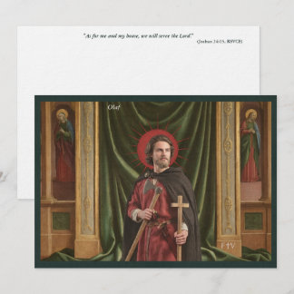 Catholic Art Holy Card | Saint Olaf of Norway