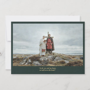 Catholic Art Holy Card Saint Olaf with Bishop Gr