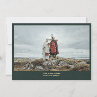 Catholic Art Holy Card | Saint Olaf with Bishop Gr