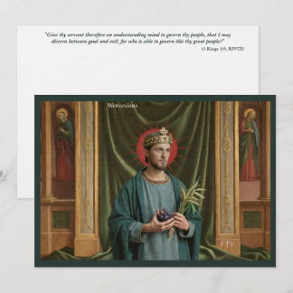 Catholic Art Holy Card | Saint Wenceslaus