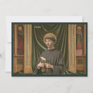 Catholic Art Postcard   Saint Alcuin