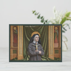 Catholic Art Postcard   Saint Clare of Montefalco