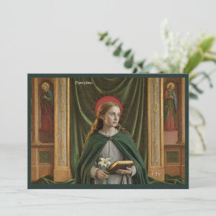 Catholic Art Postcard   Saint Dymphna
