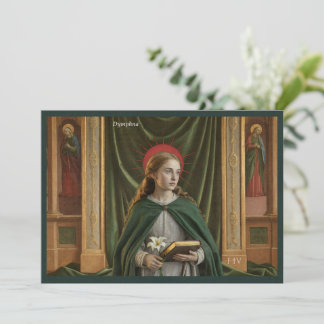 Catholic Art Postcard | Saint Dymphna