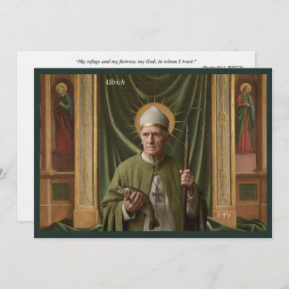 Catholic Art Postcard | Saint Ulrich of Augsburg