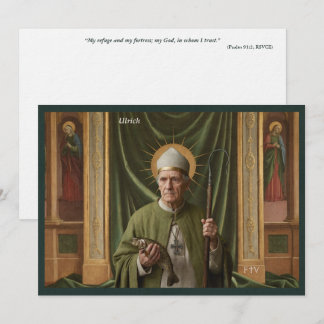 Catholic Art Postcard | Saint Ulrich of Augsburg