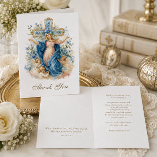Catholic Assumption of Mary Wedding  Thank You Card