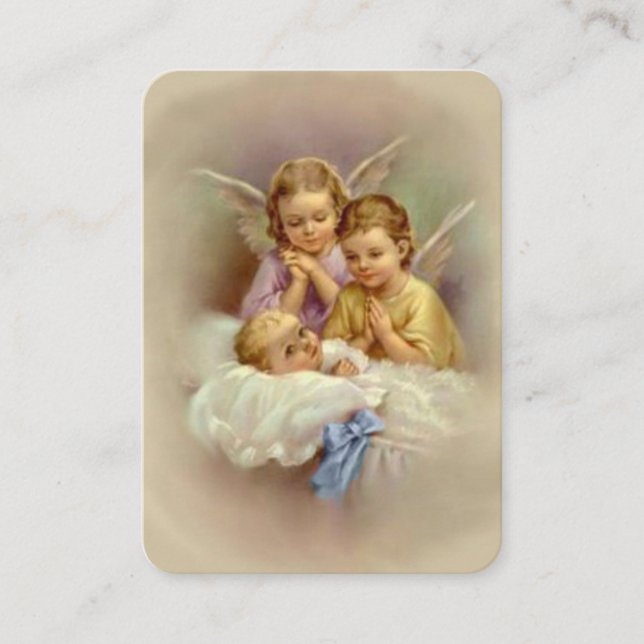 Catholic Baby Baptismal Remembrance Holy Card (Front)